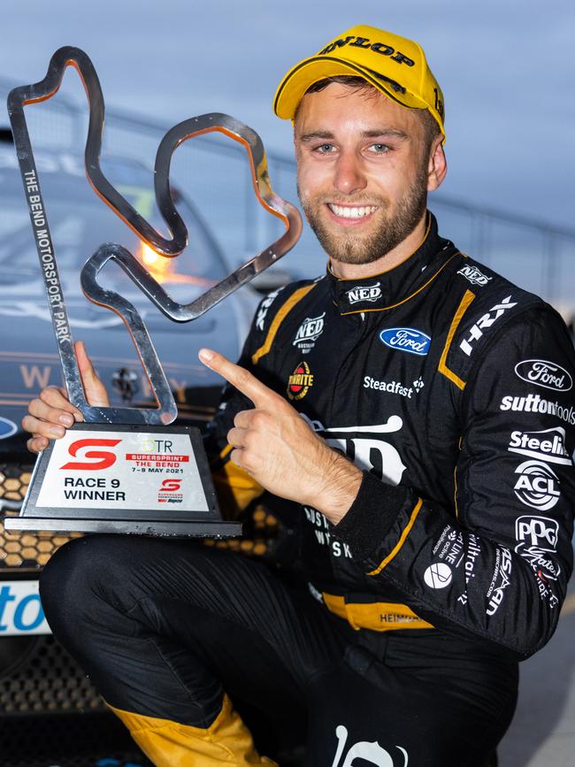 Andre Heimgartner after a win the 2021 Supercars Championship. Picture: Daniel Kalisz/Getty Images