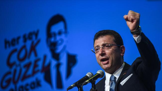 Turkish police raided the home of Istanbul Mayor Ekrem Imamoglu on March 18, detaining him over a corruption probe in a move denounced by the main opposition CHP party as a "coup". Picture: AFP