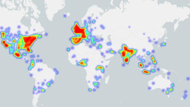 This heat is based on pure volume of tweets relating to plastic during the month of May. As you would expect, the population dense places of India, Europe and the United States recorded the most tweets about the environmental issue.