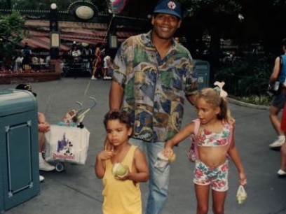 OJ Simpson with his two children with Nicole Brown Simpson, Sydney and Justin. Picture: Supplied