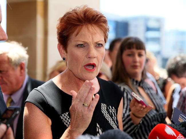 One Nation leader Pauline Hanson is a Trump supporter. Picture: Colin Murty/The Australian