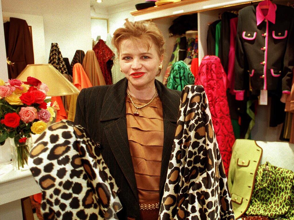 Fashion designer Bronwyn Smith at her family's boutique, 'Irma J Smith at the Brisbane Arcade in 1997. Picture: File