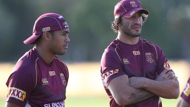 Thurston will be around to mentor Anthony Milford. Photo: Peter Wallis