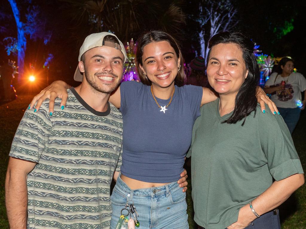 Harry Adams, Olivia Laval and Tammy Laval at Daly Bay Illuminate Queens Park Goldsmith Street, East Mackay Thursday 5 October 2023 Picture:Michaela Harlow