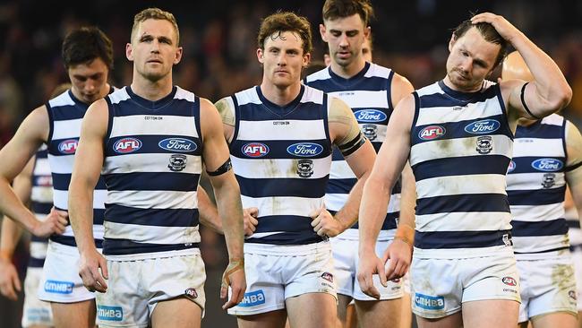 Joel Selwood, Patrick Dangerfield and the rest of the Cats were well below their best. Picture: Getty Images