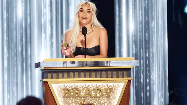 The star could barely get a word in when she was met with boos from the audience. Picture: Matt Winkelmeyer/Getty Images for Netflix