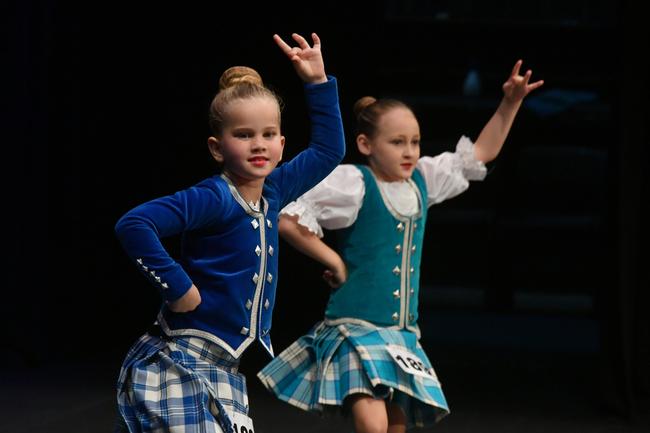 73rd Annual Townsville Eisteddfod at the the Townsville Civic Theatre. Highland Dancing. Harriet Lawson and Hayley Sard. Picture: Evan Morgan