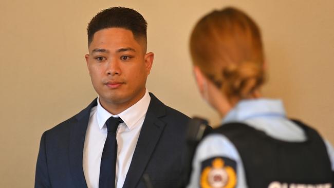 Angelo Dellosa at court in Sydney today. Picture: Steven Saphore