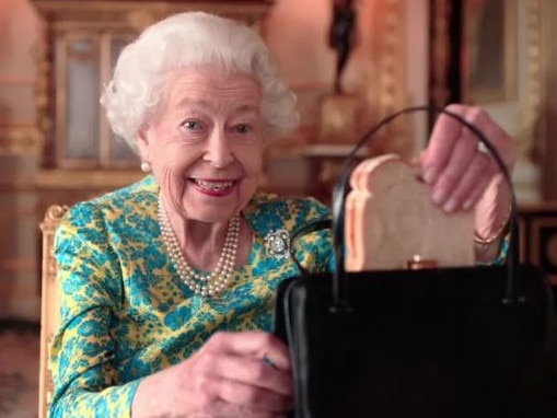 An ailing Queen Elizabeth II refused to give up when filming her Platinum Jubilee Paddington sketch. Picture: BBC