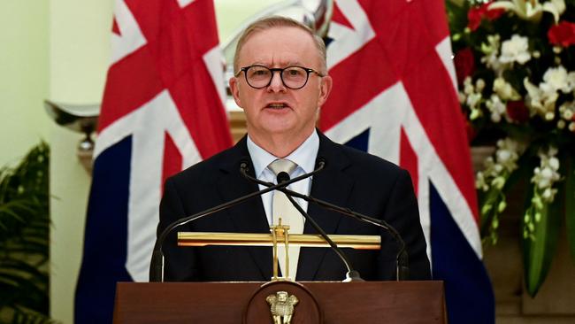 Australia's Prime Minister Anthony Albanese will be in the US for the AUKUS deal. Picture: AFP