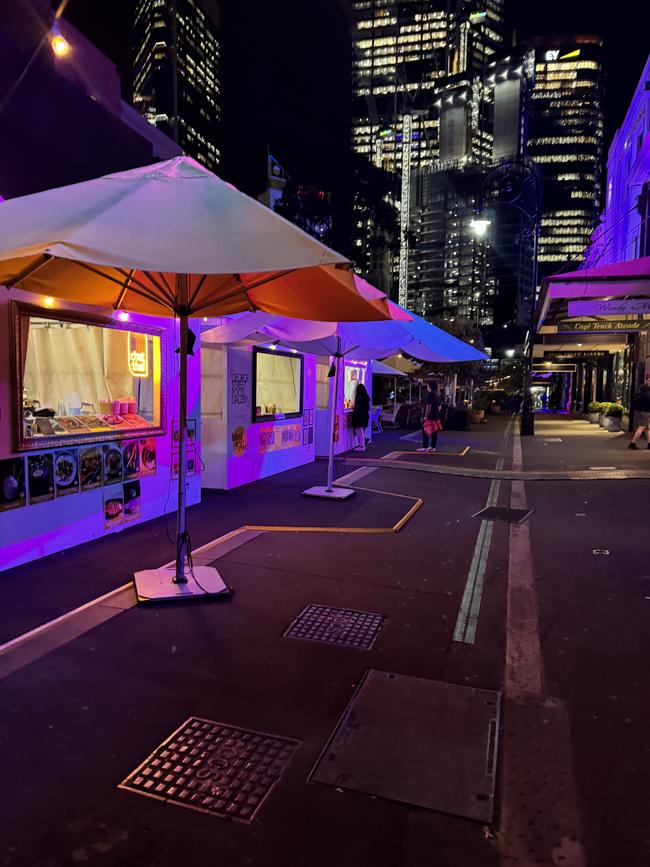 The much-vaunted Vivid Food Trail, all but empty at 7.43pm on a Thursday. Picture: Supplied