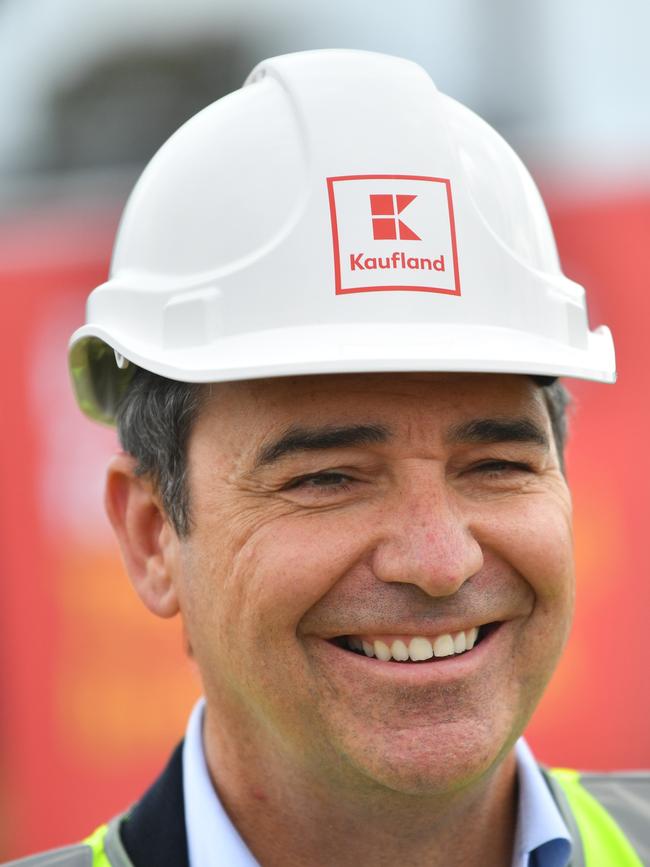 South Australian Premier Steven Marshall pictured at a Kaufland sod turn ceremony in September 2019. Picture: David Mariuz/AAP