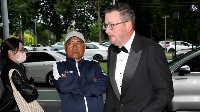 Former Premier Dan Andrews and at the 2023 NGV Gala Red Carpet arrivals, welcomes the opening of NGV Triennial 2023.                    Picture: David Caird