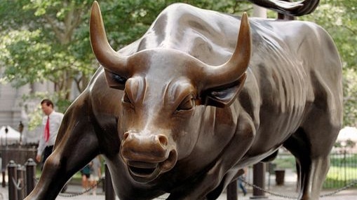 New York’s famous bull statue on Wall Street is a strong symbol of the mood in the US.