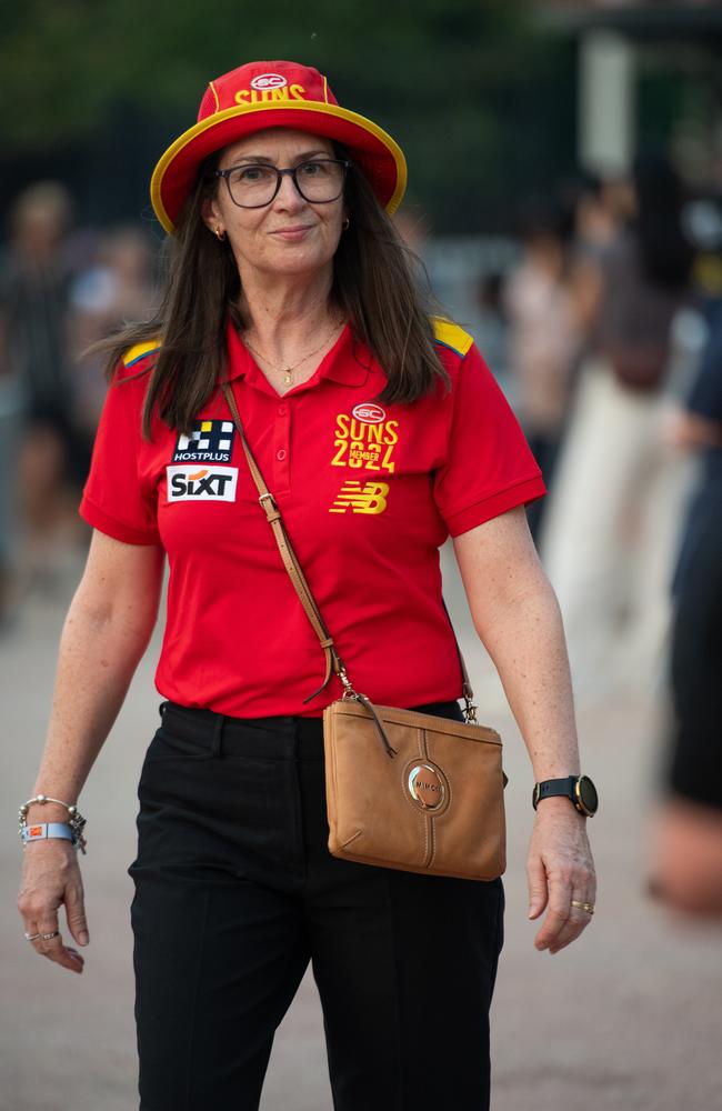 Fans at the 2024 AFL match between Gold Coast Suns and North Melbourne at TIO Stadium. Picture: Pema Tamang Pakhrin