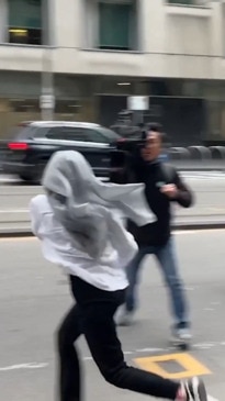 Tyler Garth runs from court in Melbourne