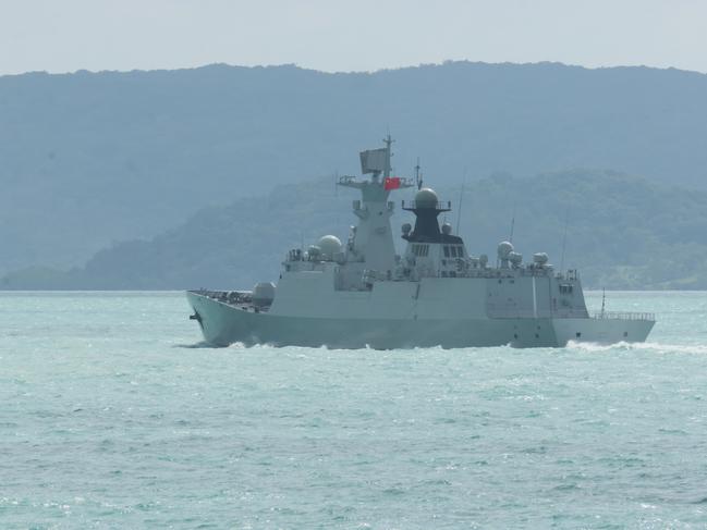 25 FEBRUARY 2025. The Defence Department has released more pictures of the Chinese warships in the Tasman Sea, which have now moved back into Australia's EEZ and are roughly 300 kilometres east of Hobart.  Peopleâs Liberation Army-Navy Jiangkai-class frigate Hengyang. *** Local Caption *** As part of Australiaâs whole-of-government maritime border protection efforts, Defence routinely monitors all maritime traffic in our Exclusive Economic Zone and maritime approaches. Australia respects the right of all states under international law to exercise freedom of navigation and overflight in international waters and airspace, just as we expect others to respect our right to do the same.  Picture: Australian Defence Force