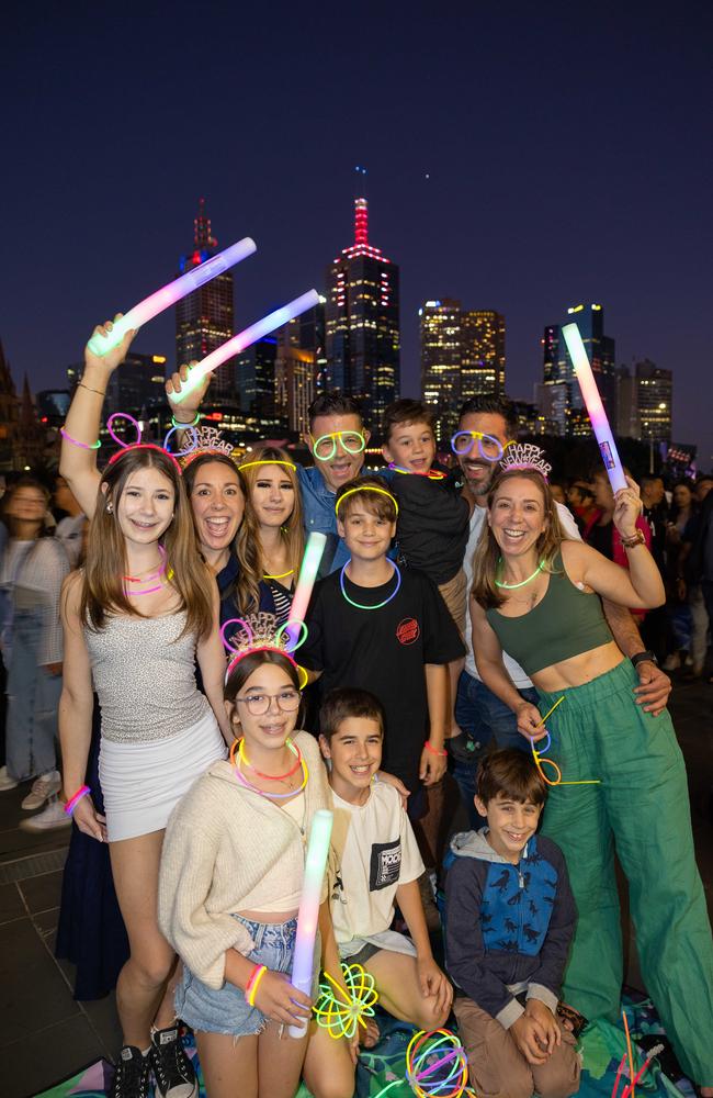 The ZIisis and Kapiris families from Ringwood and Vermont in Southbank. Picture: Jason Edwards