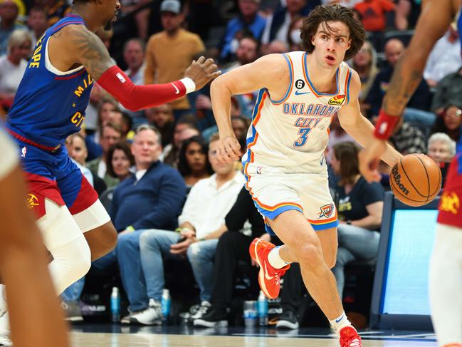 OKC Thunder guard Josh Giddey has put his hand up to represent the Boomers at next year’s World Cup. Picture: NBAE Justin Tafoya/Getty Images/AFP