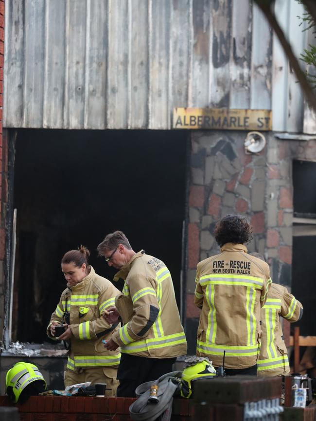 Firefighters at the scene. Picture: John Grainger