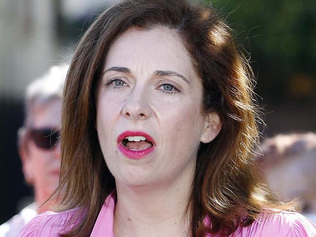 BRISBANE, AUSTRALIA - NewsWire Photos AUGUST 9, 2022: Minister for Aged Care, Anika Wells, speaks to the media during a press conference in Brisbane. Picture: NCA NewsWire/Tertius Pickard