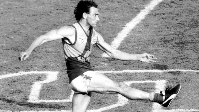 Peter Matera on the burst during West Coast’s historic 1992 Grand Final win.