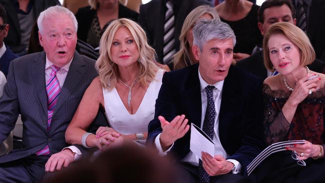 John and Kerri-Anne Kennerley (above with and Robbie and Gai Waterhouse in 2013) have been a much-loved fixture on the Sydney scene for decades. Picture: News Corp.