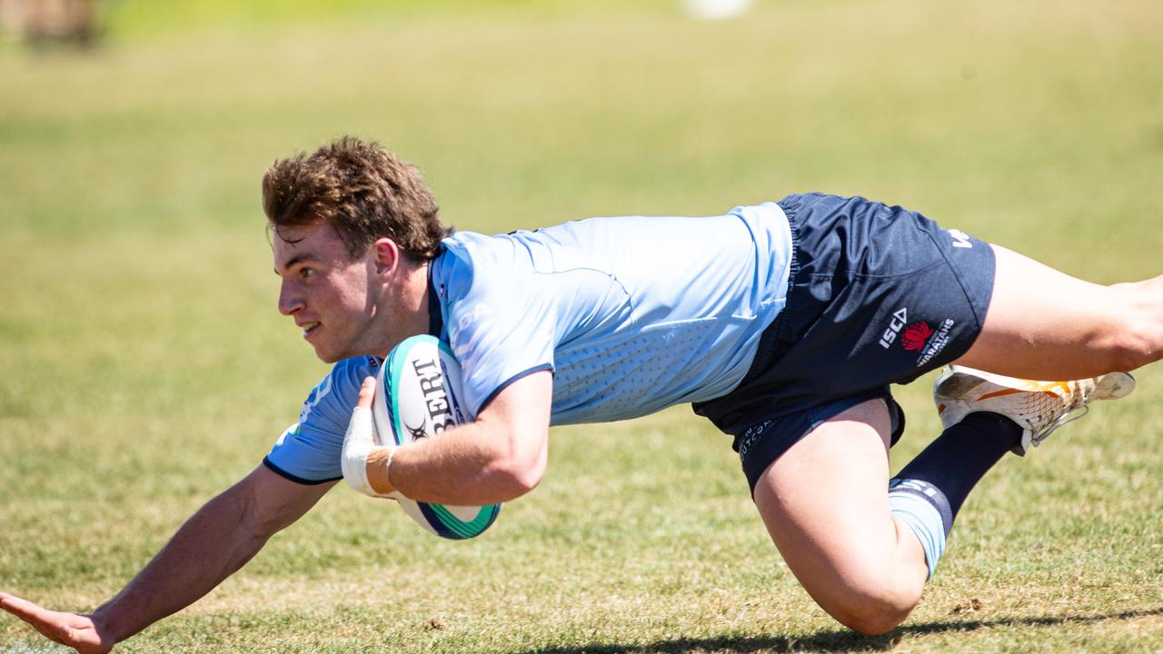 Angus Grover scoring his second try of the season. Picture: Julian Andrews