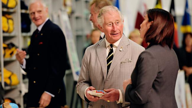 2018: Abigail Trewin leads the tour for Prince Charles as he visits the Darwin-based National Critical Care and Trauma Response Centre. Picture: Michael Franchi