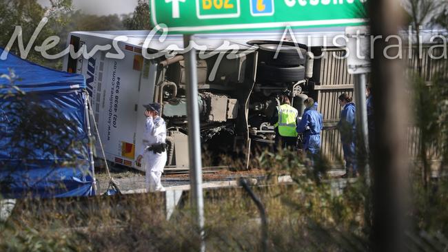 The crash site is now a crime scene. Picture: John Grainger