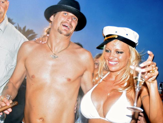 Pamela Anderson (R) with husband #2 Kid Rock. Picture: AFP