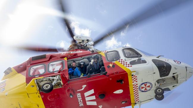 The rider was flown to Gold Coast University Hospital in a critical condition.