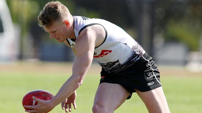 Adam Treloar could return in the Pies’ second final. Picture: Michael Klein