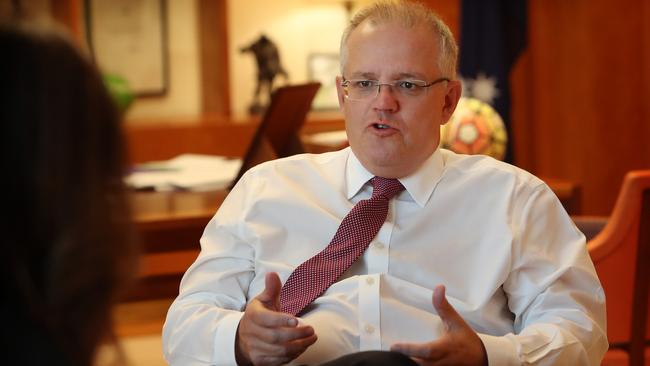 As a minister, Morrison was a team player implementing the party’s preferences in a way that rarely brought him into direct conflict with Tony Abbott or Malcolm Turnbull. Picture: Kym Smith