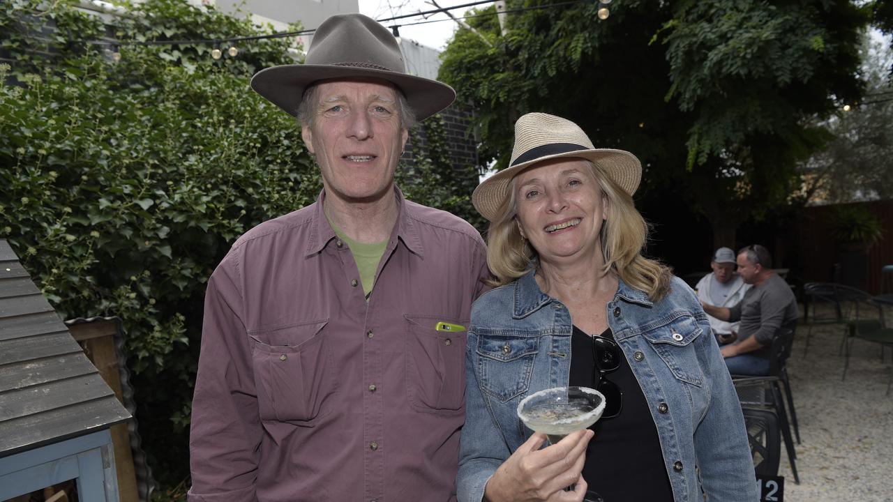 Bob Goodbourne and Sal Maudlin. People page - Evan Hocking, Jarryd Goundrey and Alex Keen featured in a comedy event held at Bobby Dre Mexican in Pakington Street on Sunday afternoon. Picture: Alan Barber