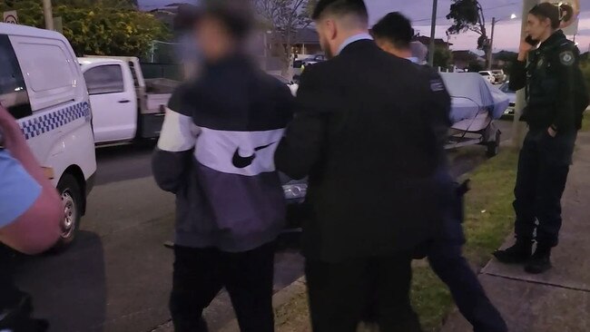 A 39-year-old man was arrested by police as part of an investigation into an armed robbery at a service station. Picture: NSW Police/Supplied