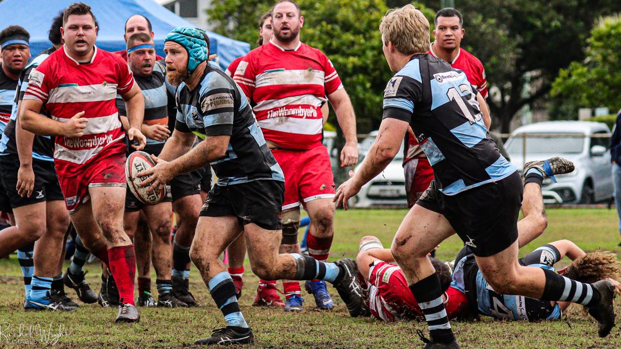 Maroochydore Swans reserve grade fly half Patrick O'Hehir in action. Picture: Rachel Wright Images