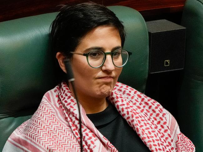 Greens MP Gabrielle de Vietri skipped parliament to join the protest. Picture: Getty