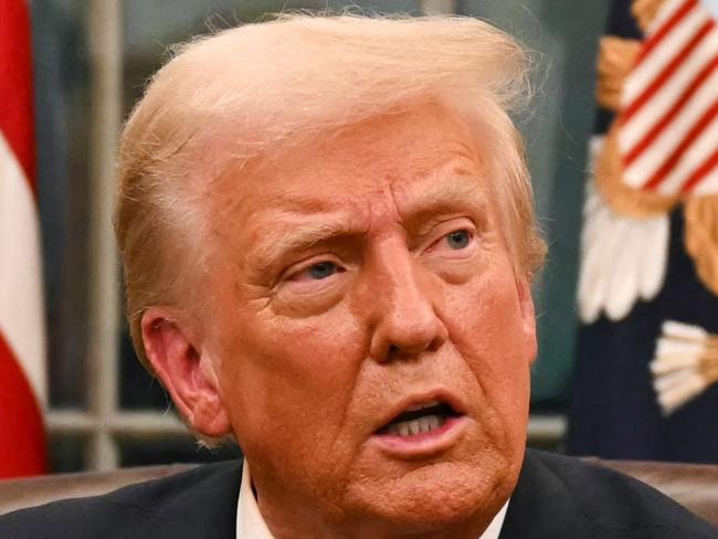 US President Donald Trump speaks to journalists about TikTok as he signs executive orders in the Oval Office of the White House in Washington, DC, on January 20, 2025. Picture: NewsWire / Jim WATSON / POOL / AFP