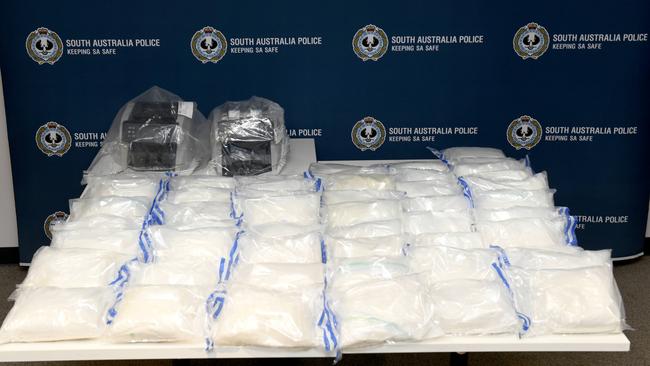 50kg of methamphetamine that was seized in April 2021. Picture: NCA NewsWire/Naomi Jellicoe