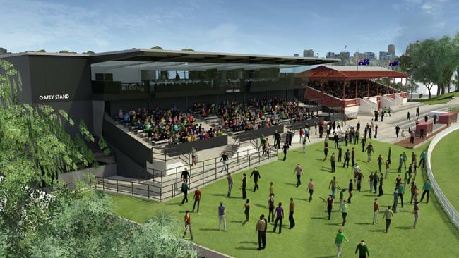 An artist impression of the social facilities planned for the Jack Oatey Stand at Unley Oval.