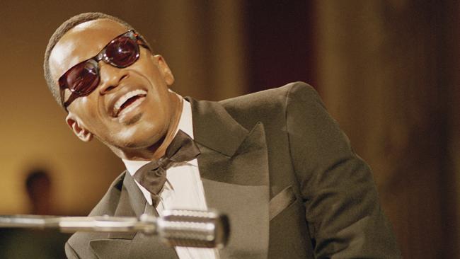 Actor Jamie Foxx as singer Ray Charles.