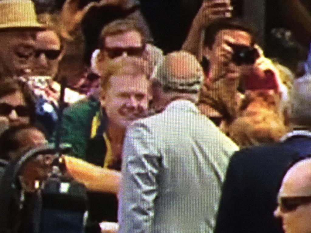 Reader Peter Goss met Prince Charles – and told him they were related – in Tanunda in 2015. Picture: Supplied