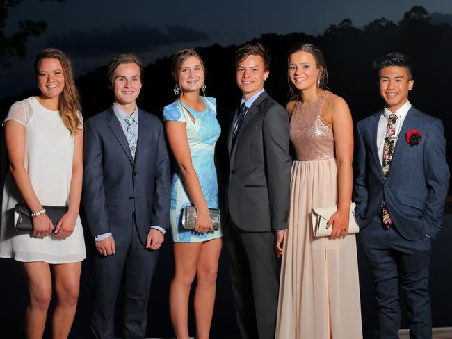 St Aloysius leavers enjoying their evening at Glen Albyn Estate, Taroona. Picture: LUKE BOWDEN