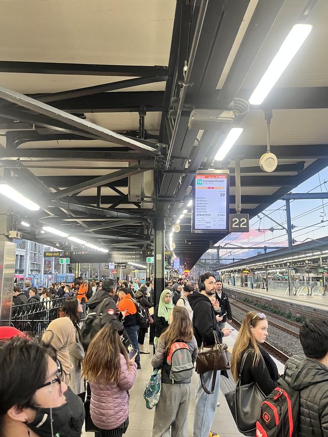 Central Station commuter chaos. Picture: Inasha Iftekhar