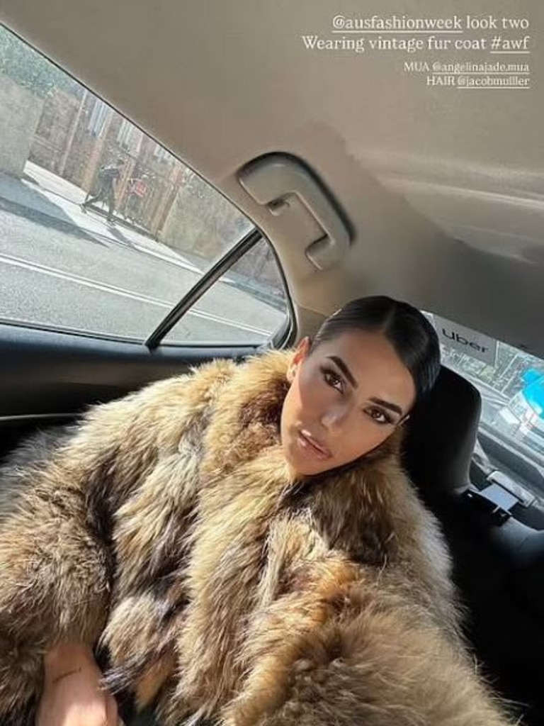 She said the coat was vintage. Picture: Instagram/Carina Mirabile