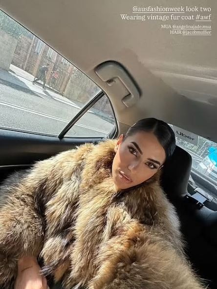 She said the coat was vintage. Picture: Instagram/Carina Mirabile