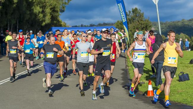 The half marathon runners set off. Picture: JGRimages