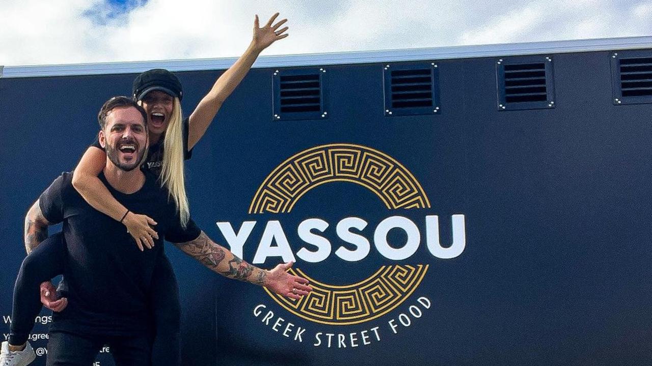 Yassou Greek Street Food founders James and Chloe Demos. Picture: Instagram