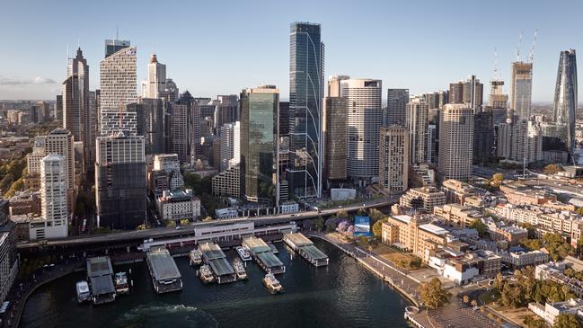 Salesforce Tower stands out in Circular Quay.